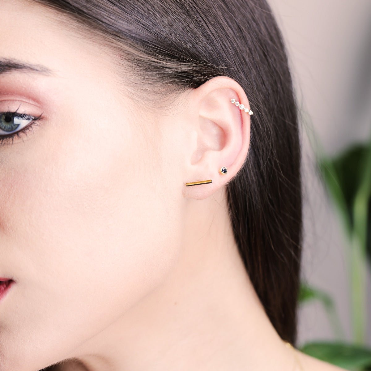 Petite Black Onyx Earrings - 14k Solid Yellow Gold Bezel Set | Elegant Dainty Jewelry for Women, Perfect for Everyday Wear, Parties & Gifts
