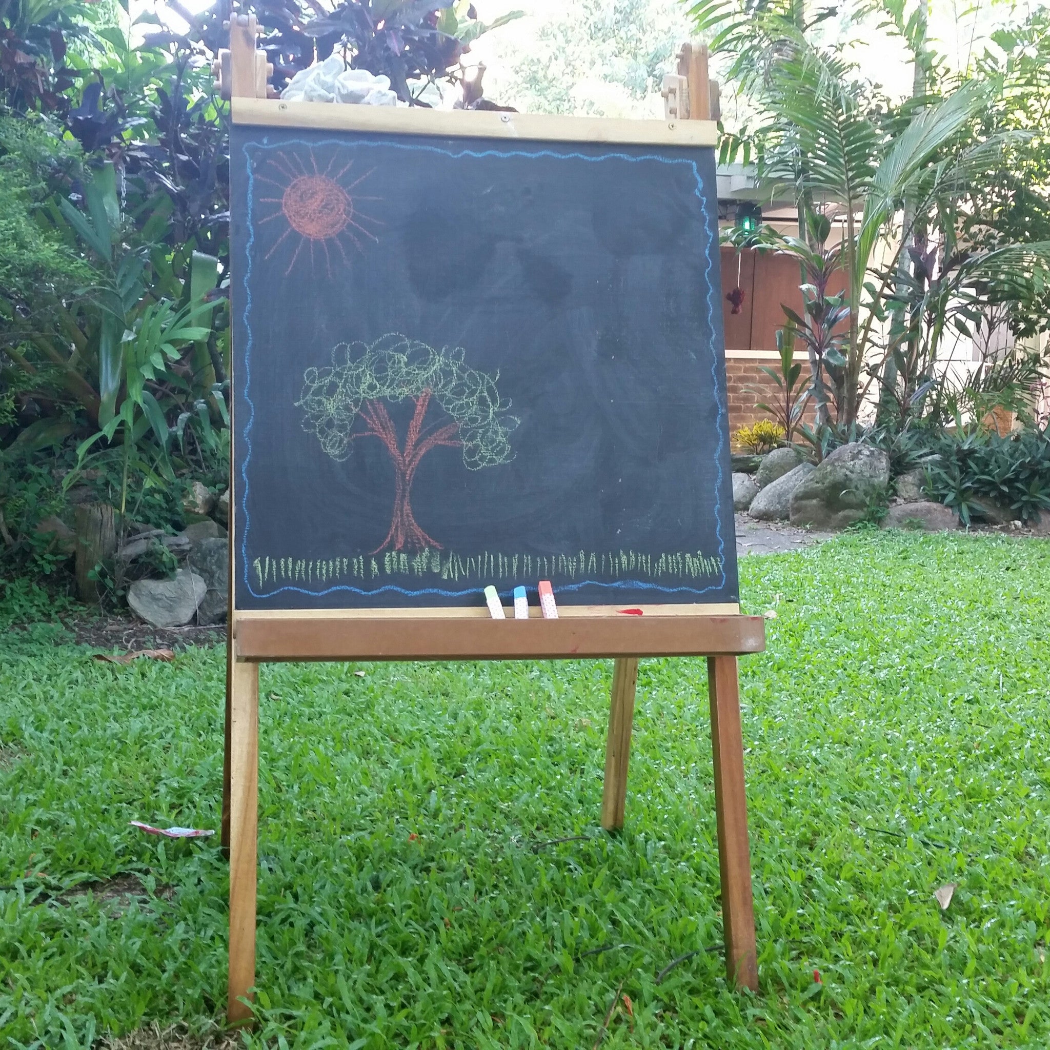 Deluxe Wooden Standing Easel - Adjustable Artist Drawing Board for Kids & Adults - Perfect for Painting, Sketching & Classroom Use
