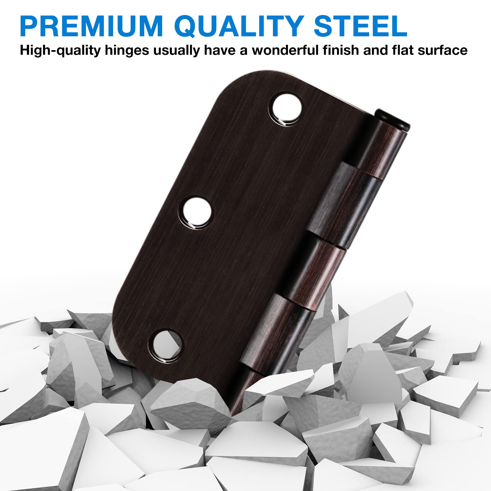Oil Rubbed Bronze Door Hinges 3.5 Inch - Heavy Duty Interior Door Hinges 3-1/2