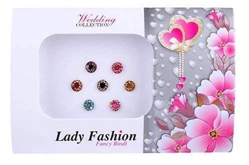 TRIOHOMES 6-Pack Multicolor Bindi Set for Women & Girls - Perfect for Diwali, Weddings, and Festive Occasions