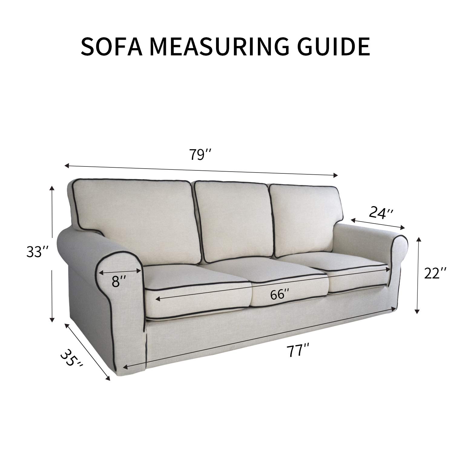 PureFit Stretch Sofa Slipcover - Spandex Jacquard Non-Slip Sofa Cover with Elastic Bottom, Washable Furniture Protector with Non-Skid Foam for Living Room, Family Room, Kids Play Area (Brown, Sofa Size)