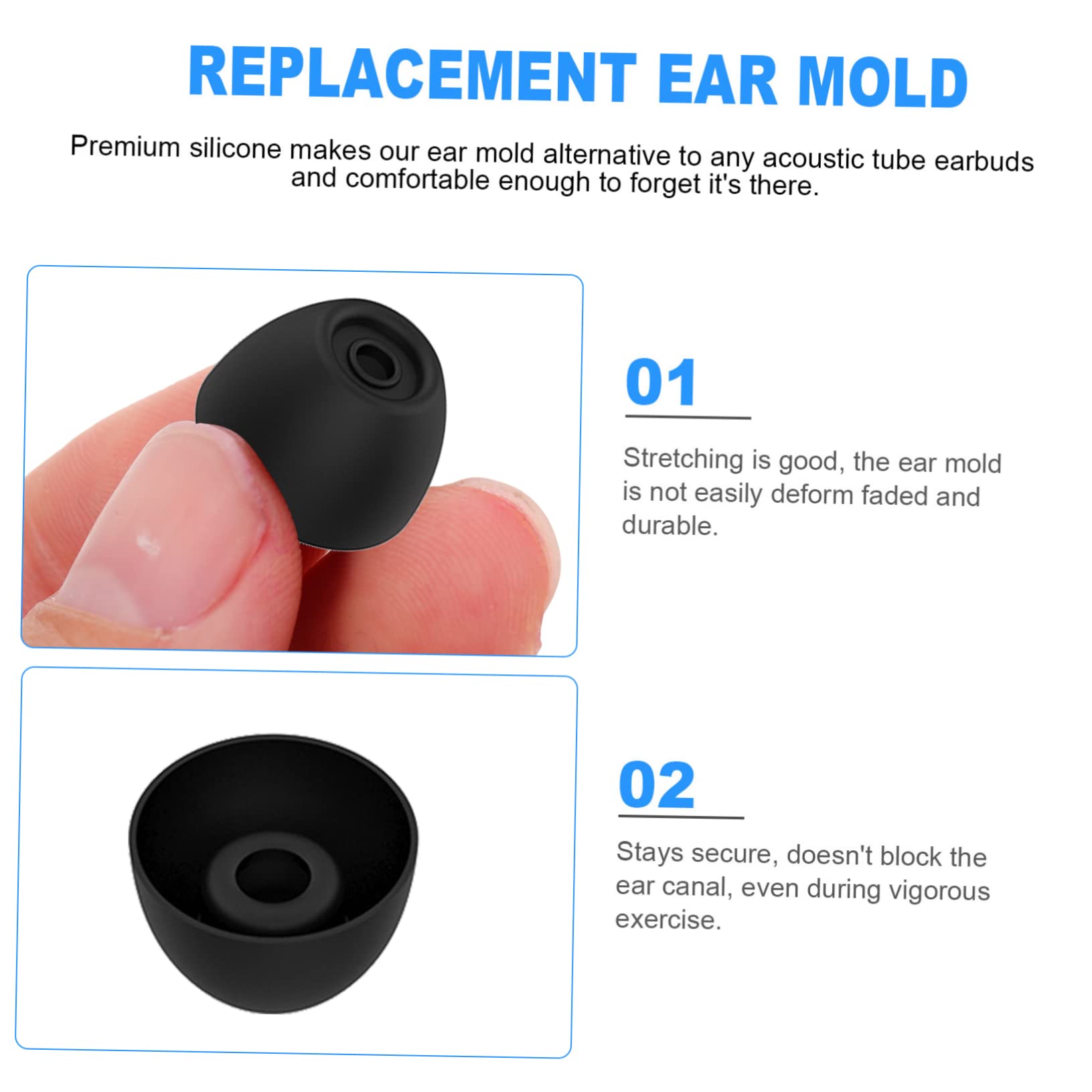 Gatuida 4 Pairs Silicone Earphone Covers - Soft Earbud Tips Replacement for Noise Isolation & Comfort - Perfect for Sleeping, Workouts, Travel & Daily Use