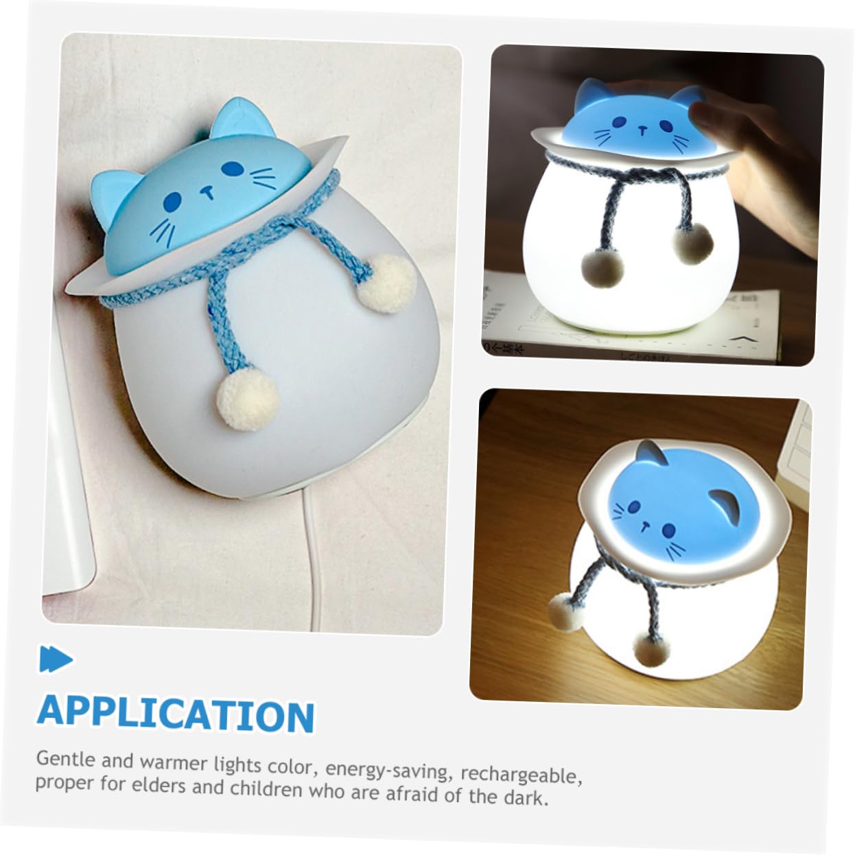 ABOOFAN Silicone Night Light for Kids - Soft Glow Bedside Lamp, Touch Control Dimmable Nightlight for Nursery, Bedroom, Hallway - Perfect for Nighttime Feeding, Reading & Bathroom Safety