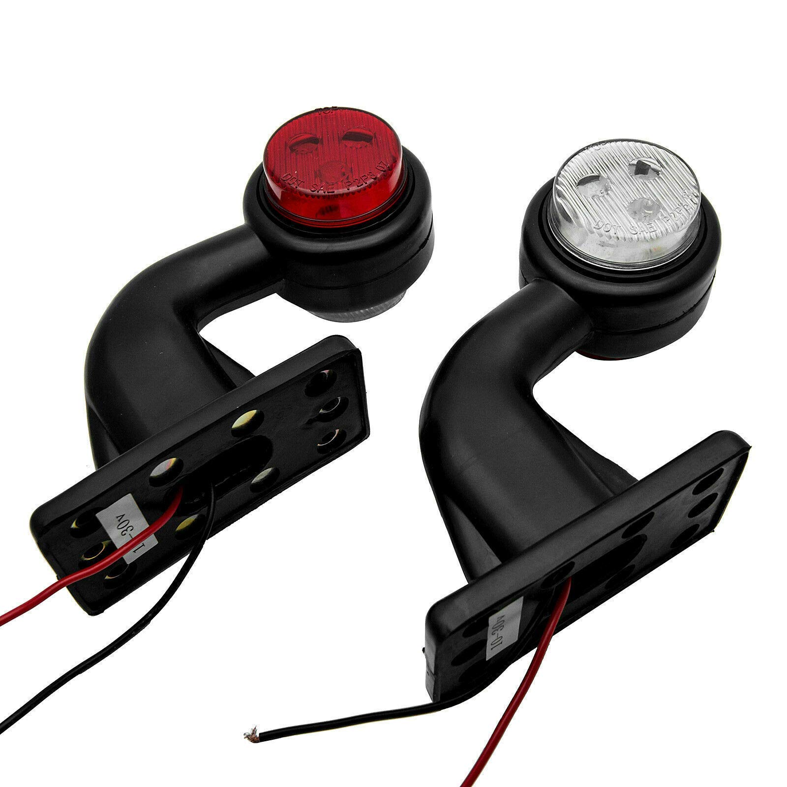 TOTMOX LED Tail Lights - 2 Pack 12V LED Side Marker Lights, Double Sided Clearance Lights for Truck Chassis - Perfect for Night Driving & Enhanced Vehicle Visibility