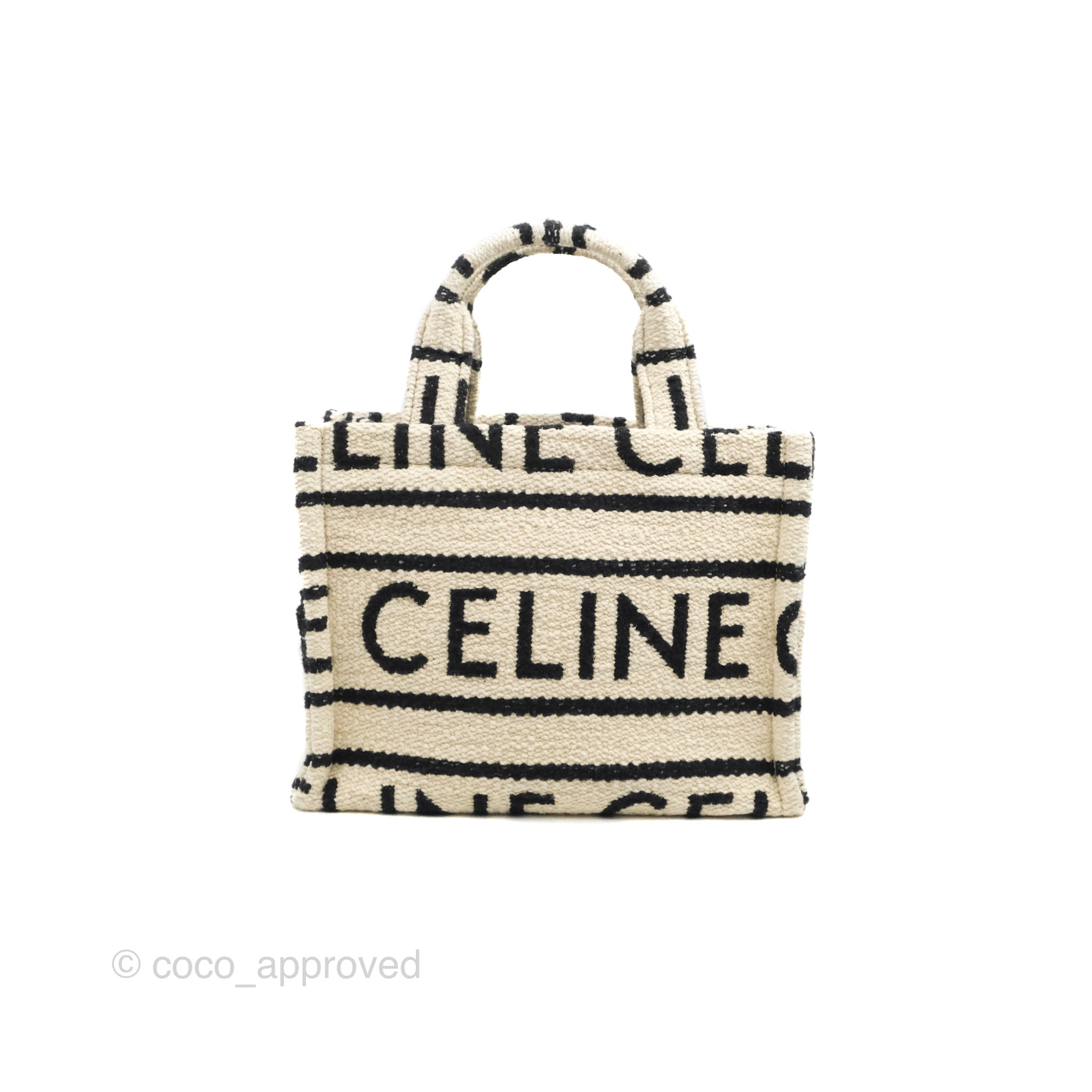 Celine Small Cabas Thais Textile Tote Bag in White - Luxury Designer Handbag for Women, Perfect for Work, Travel & Everyday Use