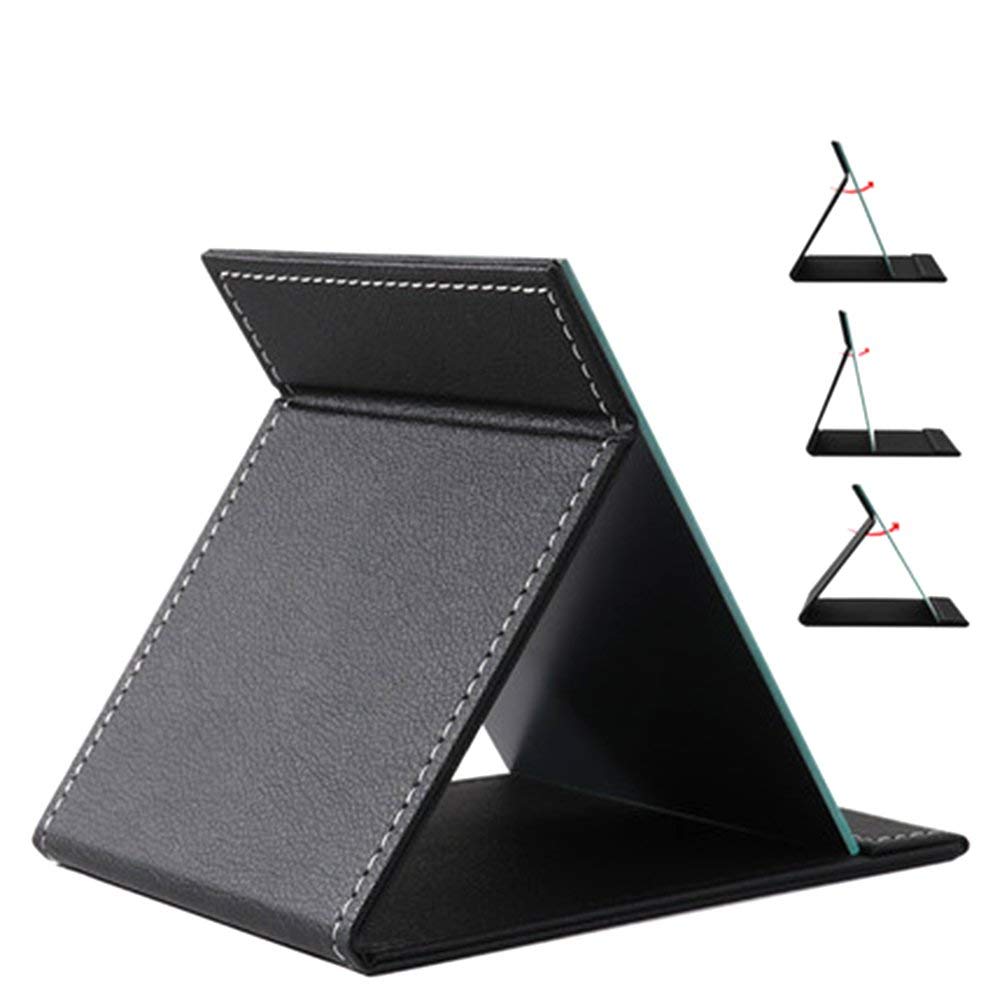 EFAILY Folding Travel Mirror - Portable Adjustable Rectangular Ultrathin Vanity Mirror with PU Cover - Perfect for Travel, Camping, Home & Makeup (8.7