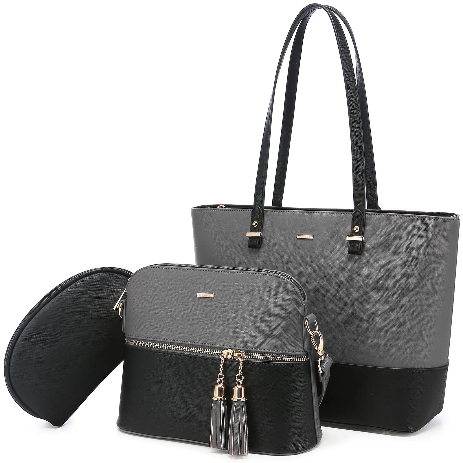 LOVEVOOK Women's Handbags Set - 3 Piece Shoulder Bag, Tote & Satchel Purse for Work, Travel & Everyday Use | Stylish & Functional Hobo Bags
