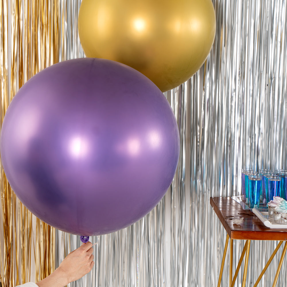 Balloonify Metallic Purple Latex Balloons - 36 Inch, Pack of 10 | Perfect for Birthday Parties, Baby Showers & Wedding Decorations