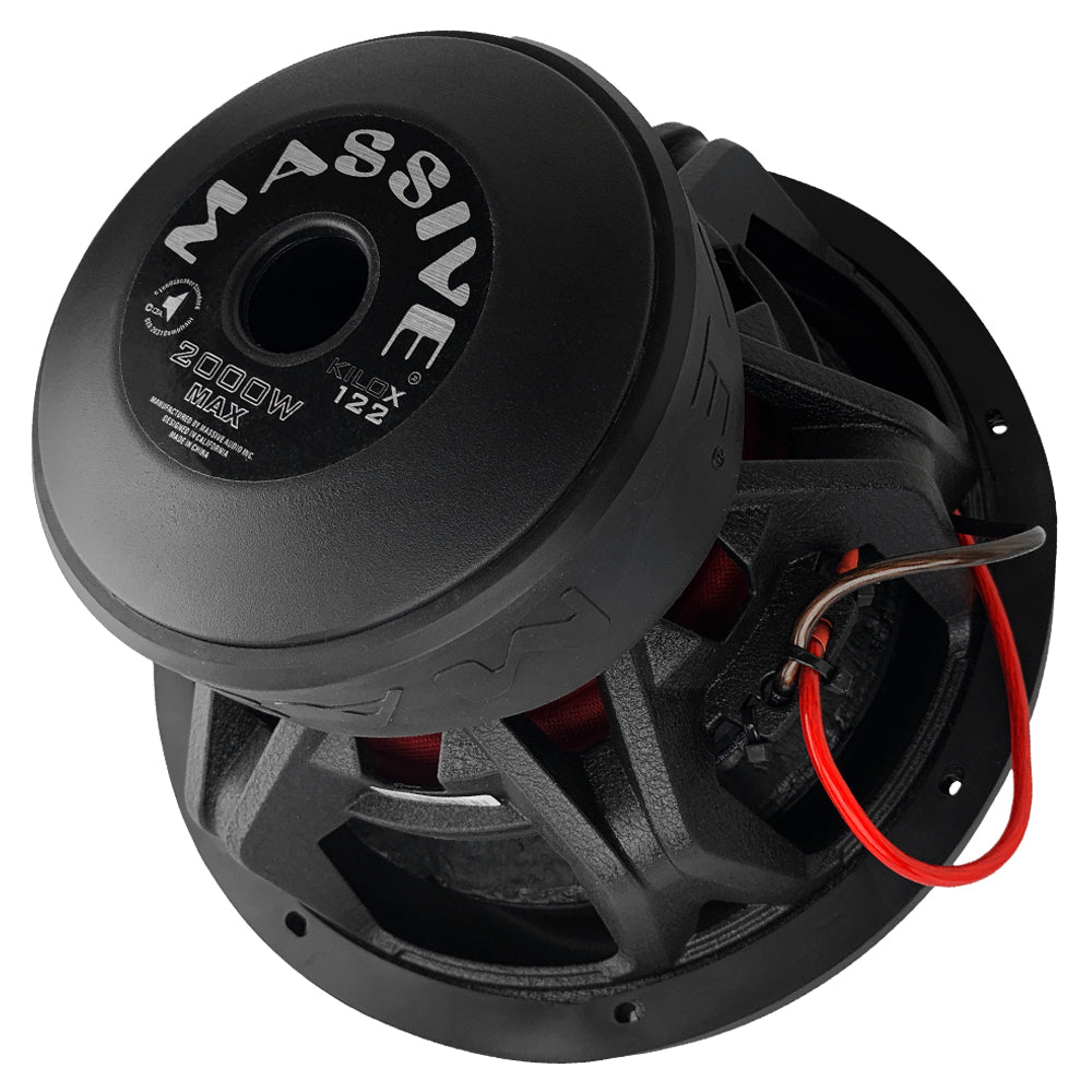 KILOX122 12-Inch 1000 Watts RMS Dual 2 Ohm 3 Voice Coil Car Subwoofer - Powerful Bass for Car Audio Systems & Home Theater