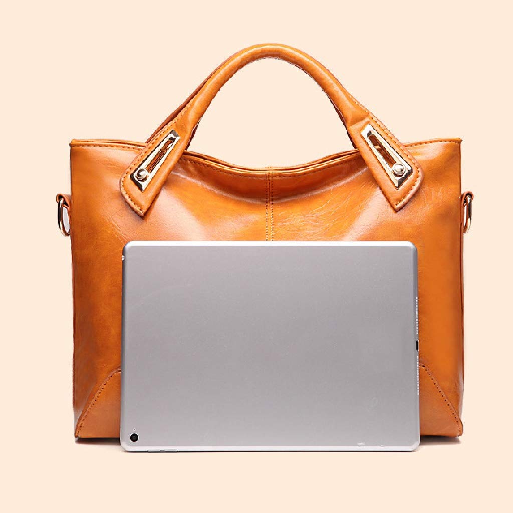Stylish Women's PU Leather Tote Bag - Fashionable Shoulder Handbag with Zipper Closure for Work, Travel & Shopping (Black)
