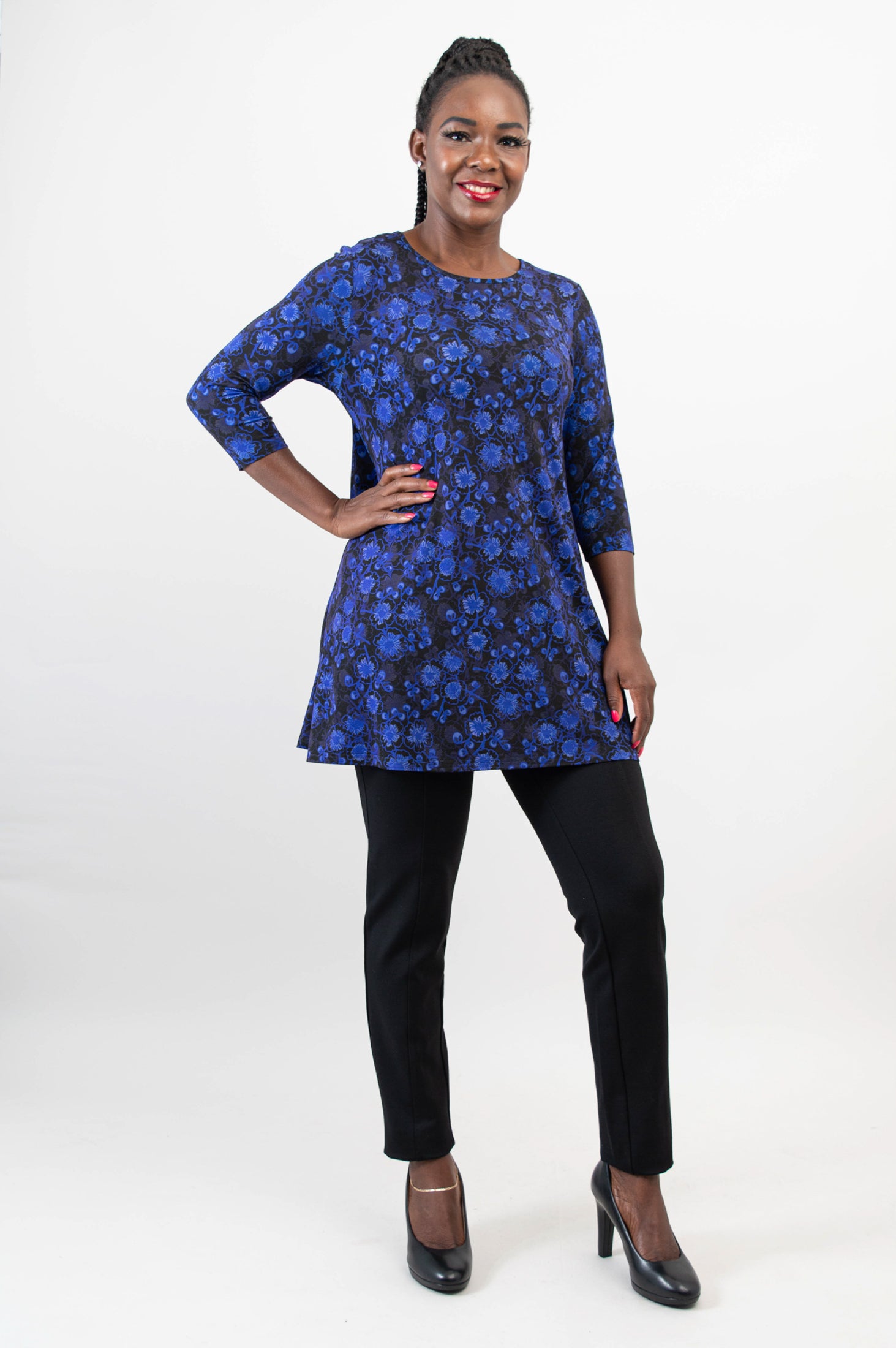 Stylish Snow Flower Bamboo Tunic Top for Women - Soft & Comfortable Summer Blouse - Perfect for Casual Wear, Office & Outdoor Activities