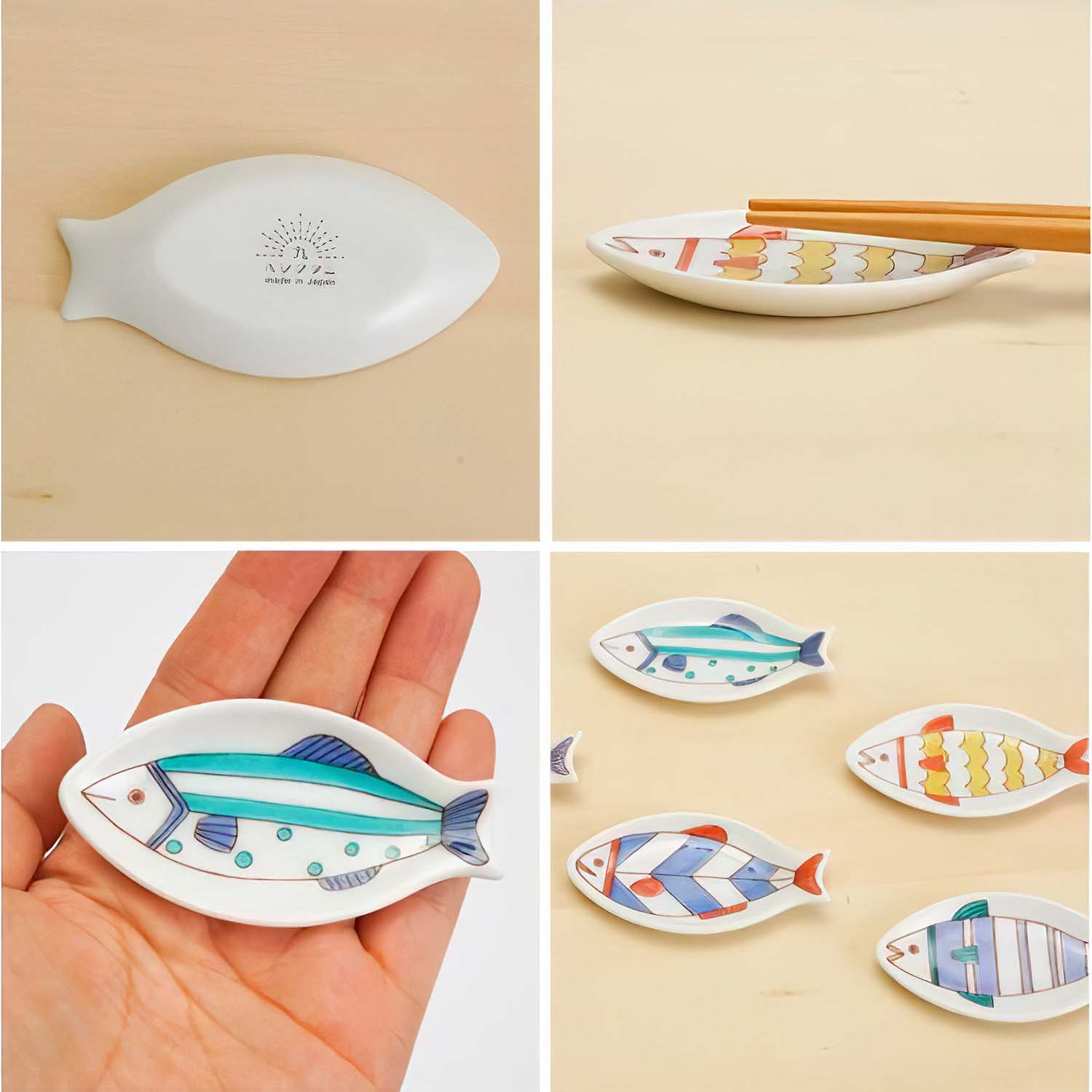 Harekutani Porcelain Small Fish Plate - Handmade Japanese Ceramic Appetizer Dish for Sushi, Desserts & Home Decor