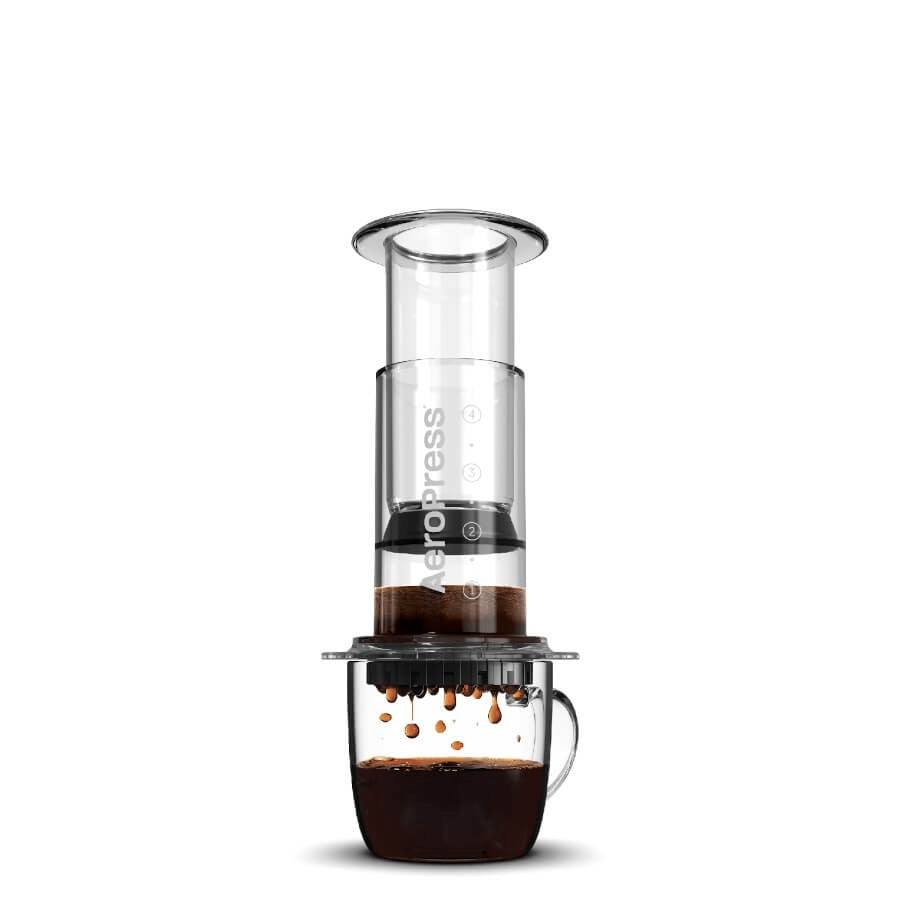 AeroPress Clear Coffee Maker with Microfilter - Portable Espresso & French Press Alternative for Travel, Camping & Home Brewing