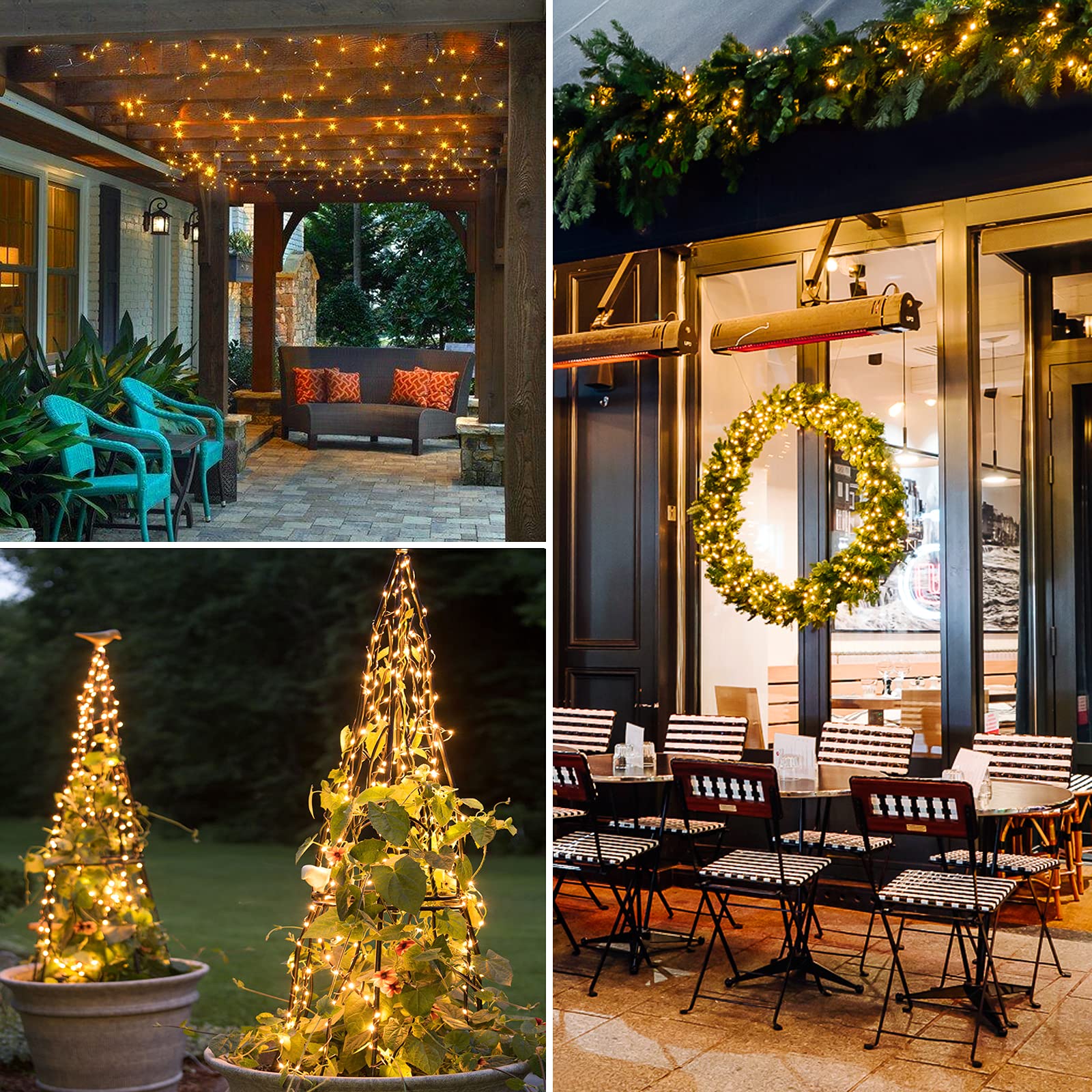 JMEXSUSS 2 Pack 400 LED 132ft Battery Operated Fairy Lights with Remote - Warm White Twinkle String Lights for Bedroom, Indoor, Outdoor, Patio, Tree & Valentine's Day Decorations | Perfect for Wedding, Party, Garden and Holiday Lighting