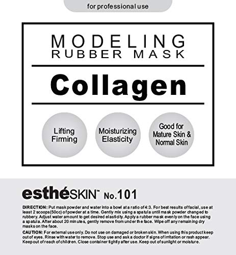 Collagen Peel Off Modeling Rubber Mask - No.101 Facial Skin Care Treatment, 35oz (2 Pack) | Deep Cleansing & Pore Minimizing for Glowing Skin at Home Spa