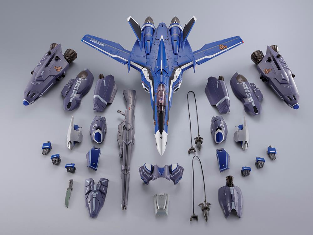 Bandai DX Chogokin Macross Frontier VF-25G Super Messiah Valkyrie Michael Blanc Custom Action Figure - Revival Version - Collectible Anime Robot Toy for Display & Play