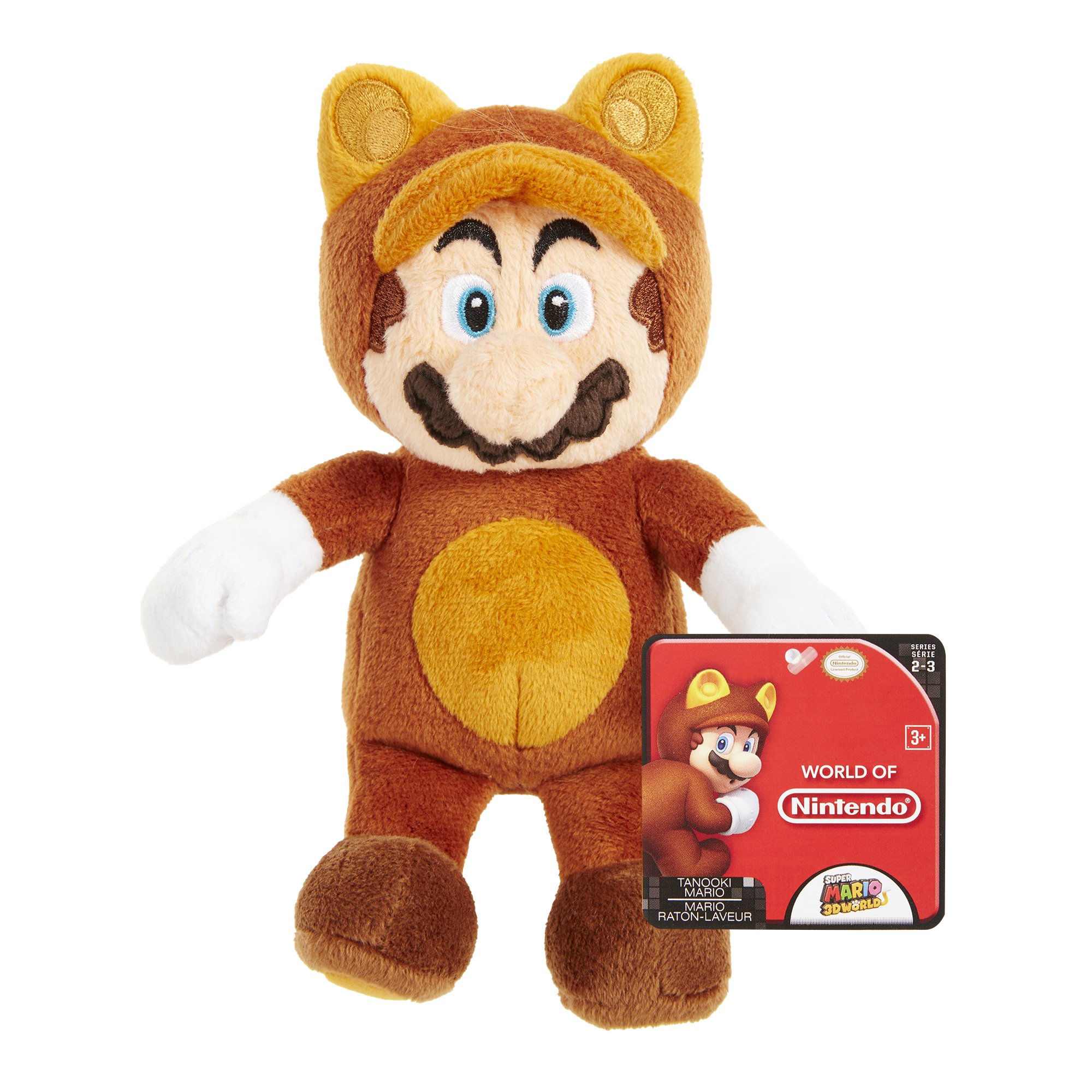 Official Nintendo Tanooki Mario Plush Stuffed Animal - Super Mario Bros Collectible Toy for Fans & Gamers - Perfect for Gifts, Decor, and Gaming Room Accessories