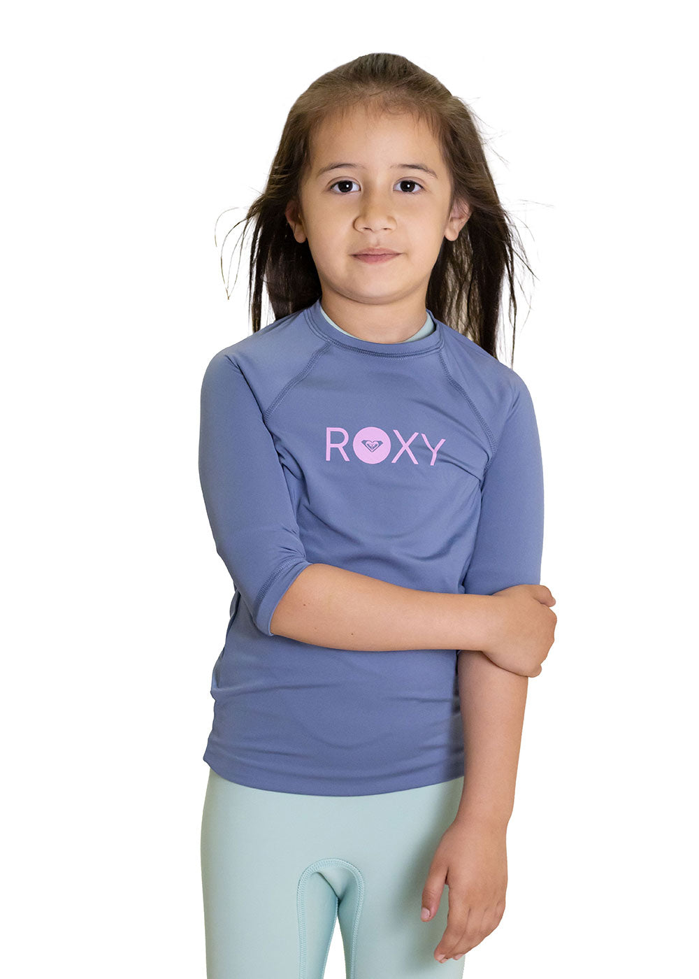 Roxy Girls Essential Short Sleeve Lycra Rash Guard - UPF 50+ Sun Protection for Swimming, Surfing & Beach Activities