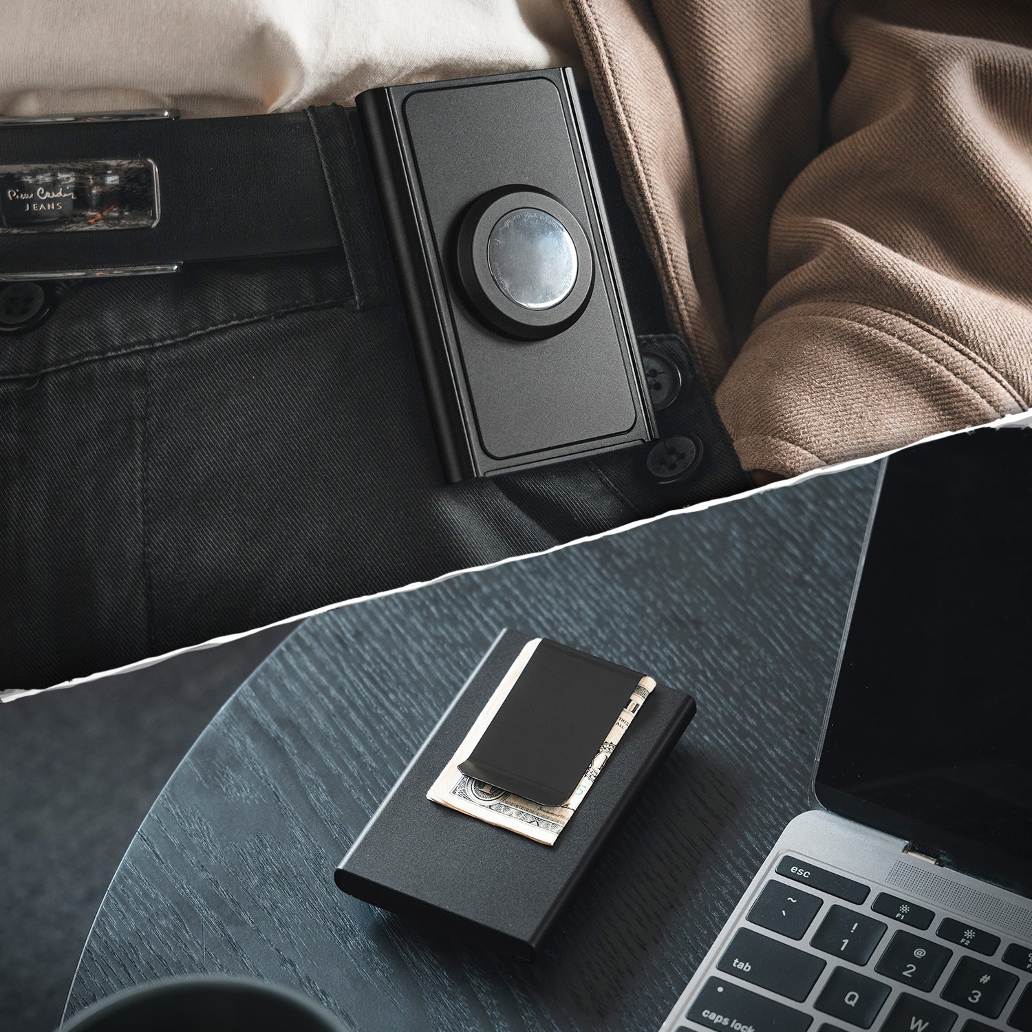 VC500 Slim RFID Blocking Wallet with/Without Money Clip & AirTag Holder - Push Up Card Holder for Credit Cards & Cash - Perfect for Travel, Business & Everyday Use