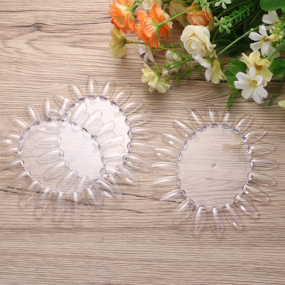 10Pcs Acrylic Nail Practice Wheels - False Nail Display Wheel for Nail Art Training, DIY Manicure & Salon Use - Transparent Nail Polish Color Samples for Beginners & Professionals (Perfect for Home Practice & Salon Demonstrations)