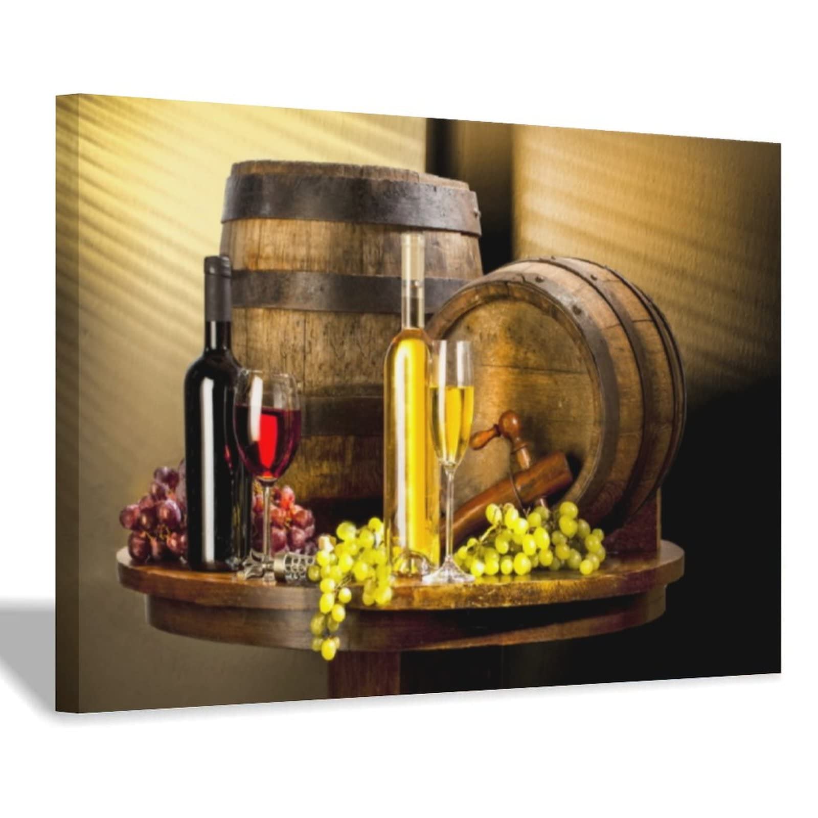 DOOPO Champagne and Red Wine Wall Art Canvas Painting - Elegant Poster Prints for Living Room, Dining Room & Bar Decor - Perfect for Home, Office & Restaurant Wall Decor