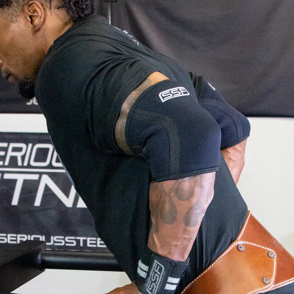 Serious Steel 5mm Neoprene Elbow Sleeves for Weightlifting & CrossFit - Support & Protection for Gym Workouts & Powerlifting