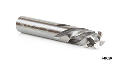 Amana Tool - 46028 CNC Solid Carbide Mortise Compression Spiral Router Bit, 4 Flute, 1/2