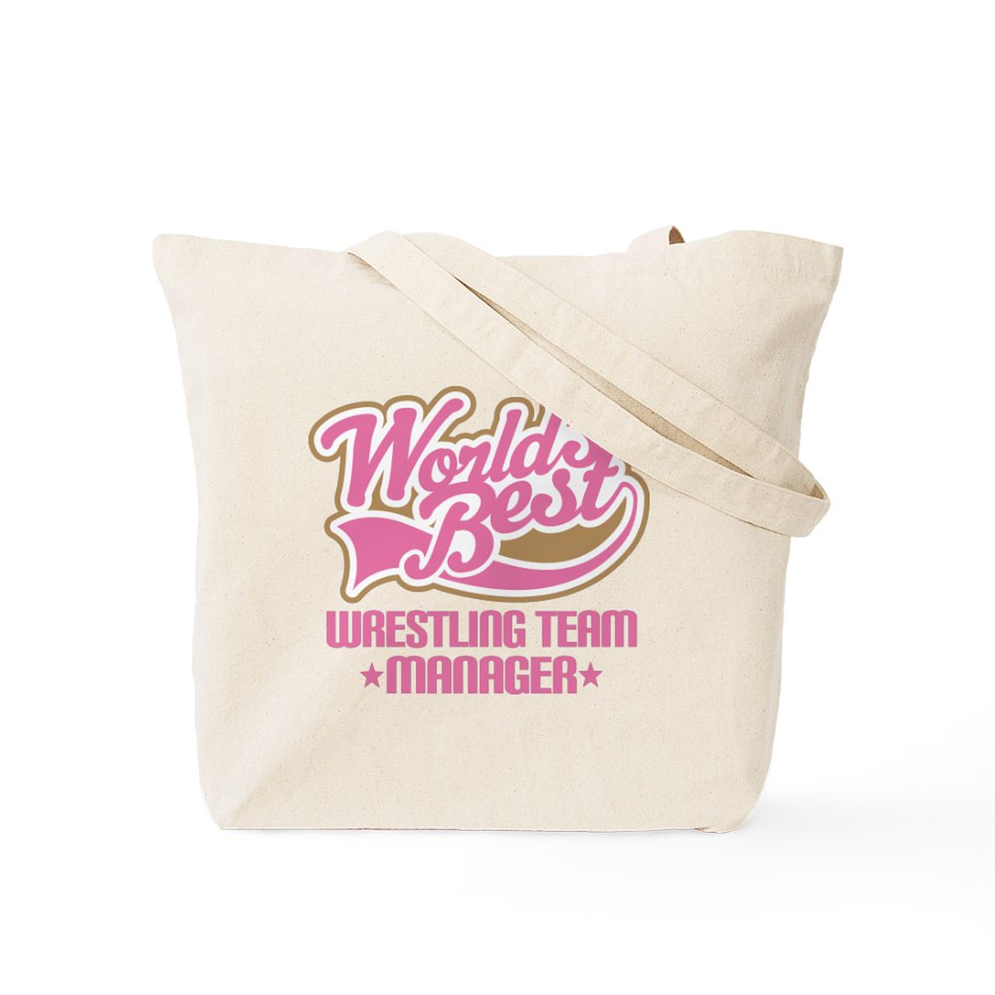 Wrestling Team Manager Tote Bag - Natural Canvas Reusable Shopping Bag for Sports Teams, Gym & School | Durable & Eco-Friendly