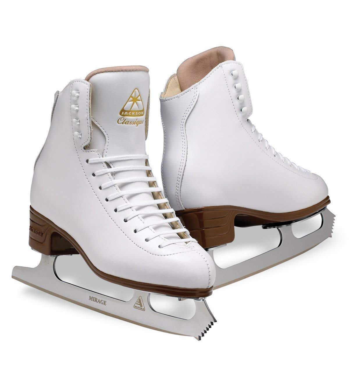 Jackson Ultima Classique JS1990 Women's White Ice Skates - Size 6, Width B - Perfect for Figure Skating, Ice Dancing & Recreational Skating