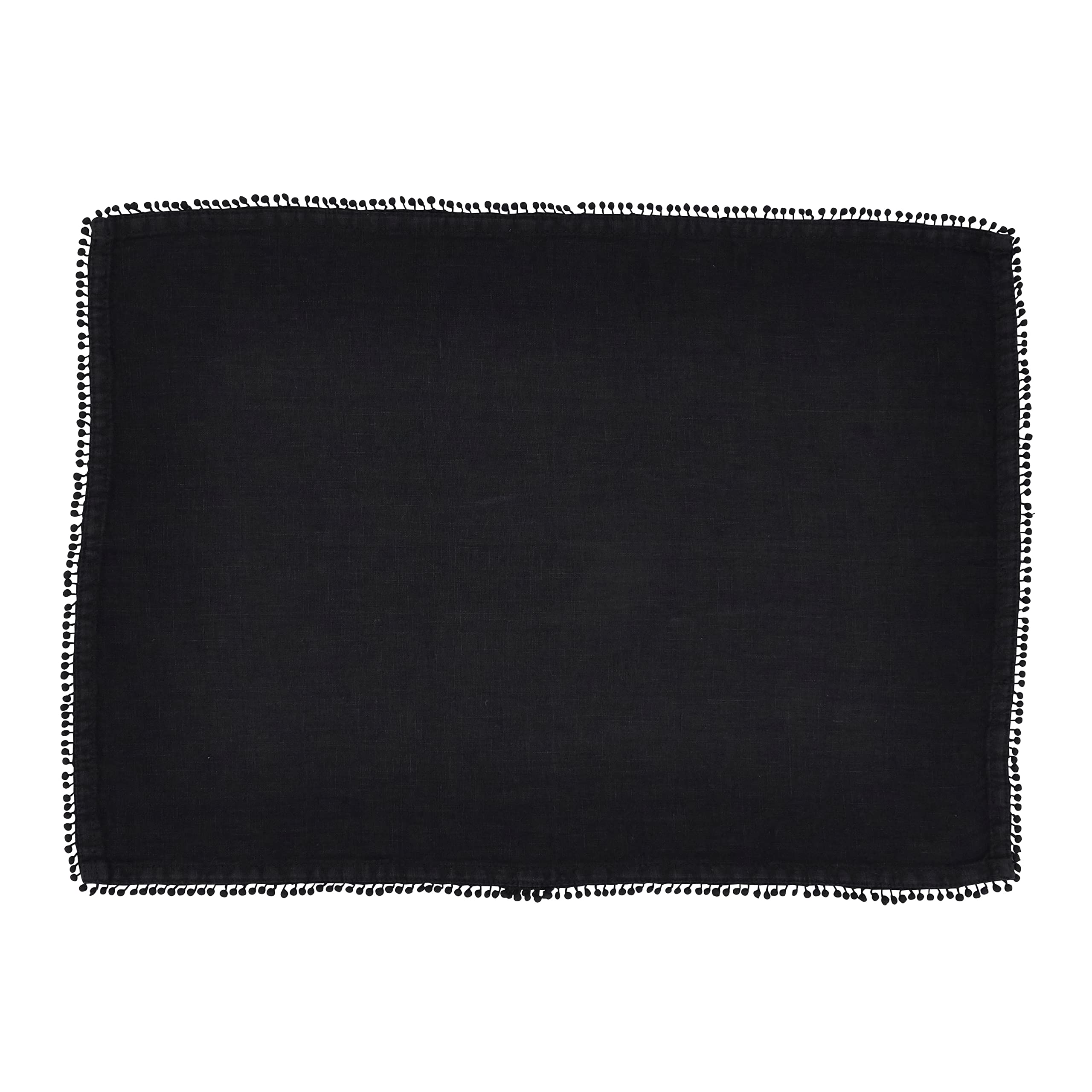 Pom Pom Design Placemats Set of 4 - Non-Slip Washable Table Mats for Dining, Kitchen, Party & Home Decor - Perfect for Thanksgiving, Christmas & Everyday Use