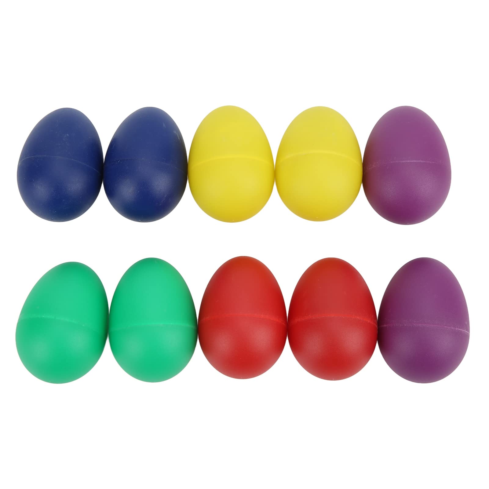 10 Pcs Colorful Plastic Egg Shakers - Percussion Musical Instrument Set for Kids, Easter Egg Maracas for DIY Painting & Learning - Perfect for Classroom, Music Therapy & Early Childhood Education
