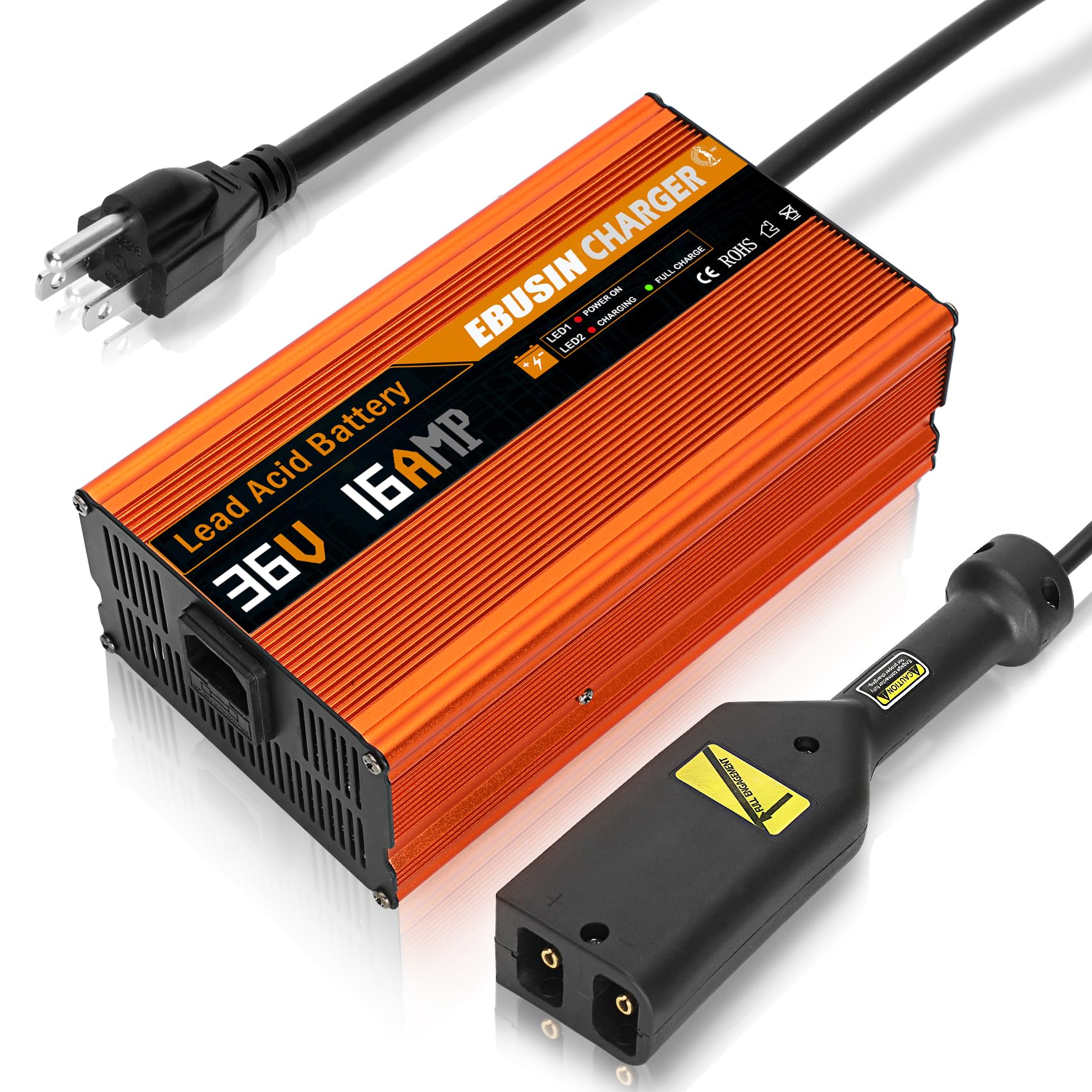 36V Golf Cart Battery Charger - Fast 4-6 Hour Full Charge with Trickle Mode | Compatible with Club Car, EZGO, Yamaha & More | Perfect for Home, Course & RV Use
