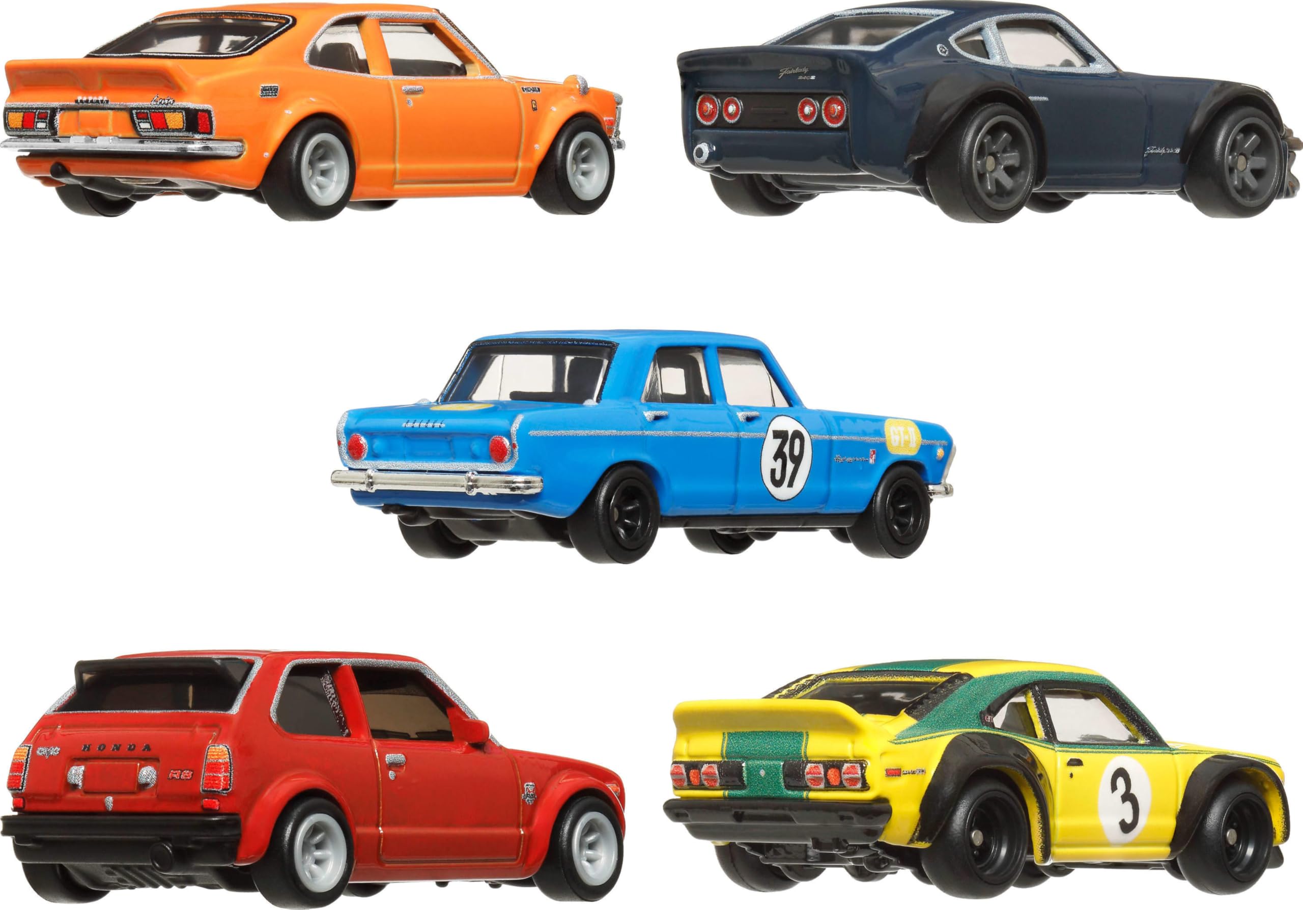 Hot Wheels Japan Culture 5-Pack Premium 1/64 Scale Die-Cast Metal Cars with Stackable Storage & Display Case - Collectible Toy Cars for Kids & Adults, Perfect for Play, Gifts, and Showcase