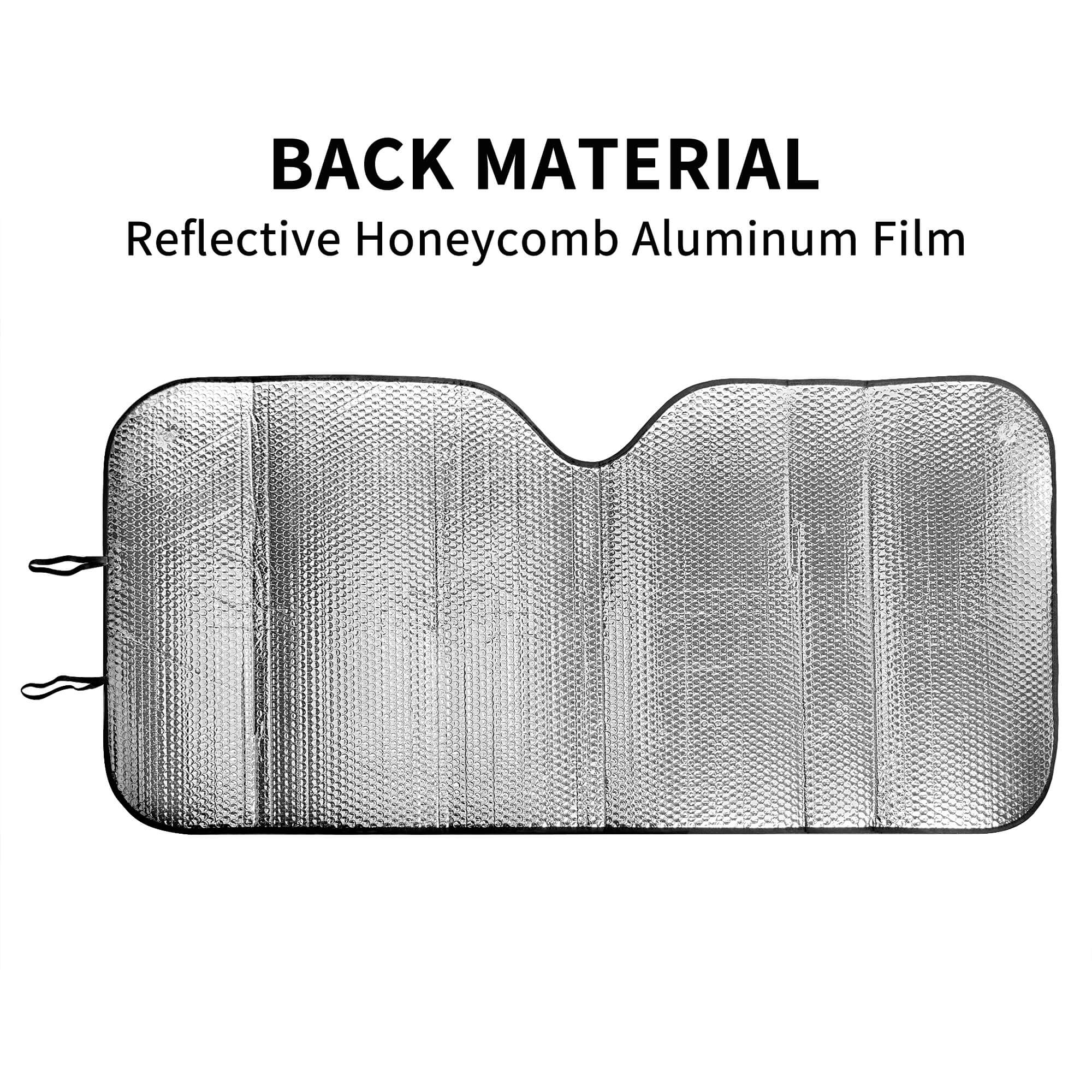 Premium Black Car Sunshade with Stylish Drip Design - Universal Fit for Windshield UV Protection - Perfect for Summer Parking, Road Trips & Daily Commute