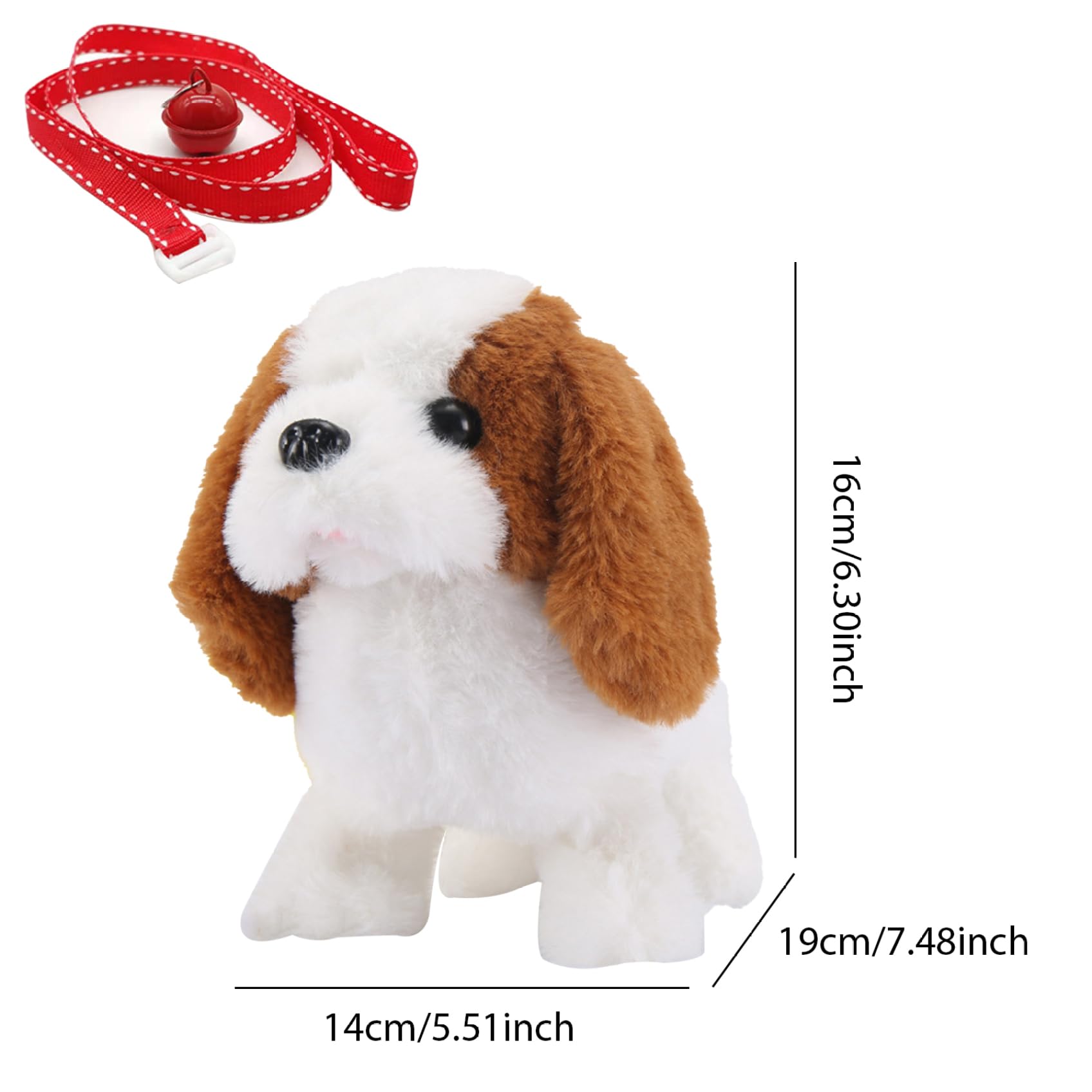 Electronic Toy Dog with Pulling Rope - Realistic Barking Saint Bernard for Kids Playtime