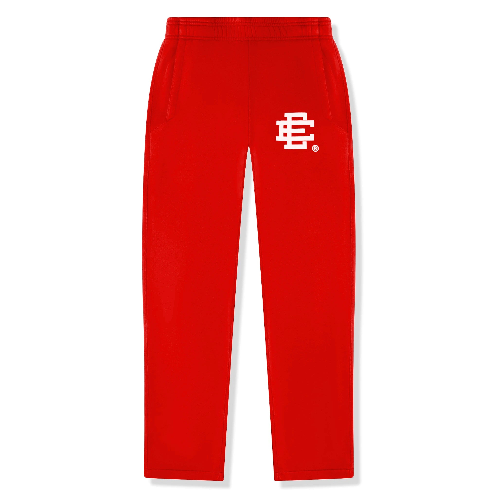 Eric Emanuel EE Basic Red Sweatpants for Men - Comfortable Casual Joggers with Elastic Waistband | Perfect for Gym, Lounge & Streetwear Fashion