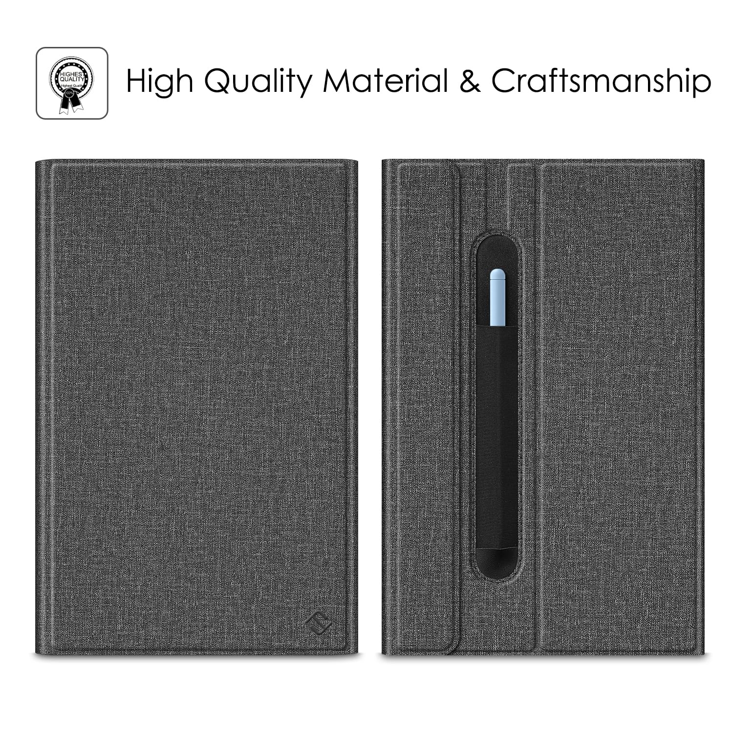 Fintie Slim Bluetooth Keyboard Case for Samsung Galaxy Tab S6 Lite 10.4 Inch (2020/2022/2024) - Detachable Wireless Keyboard with Secure S Pen Holder & Adjustable Stand, Gray | Perfect for Work, Study & Travel