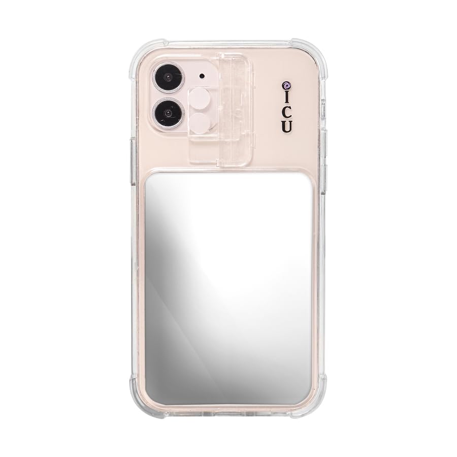 ICU Mirror Cell Case for iPhone 12 - Lighted Selfie Case with Vanity Mirror & Magsafe Compatibility | Shockproof Clear Cover for Women & Men | Perfect for Makeup Touch-ups, Selfies & Nighttime Use
