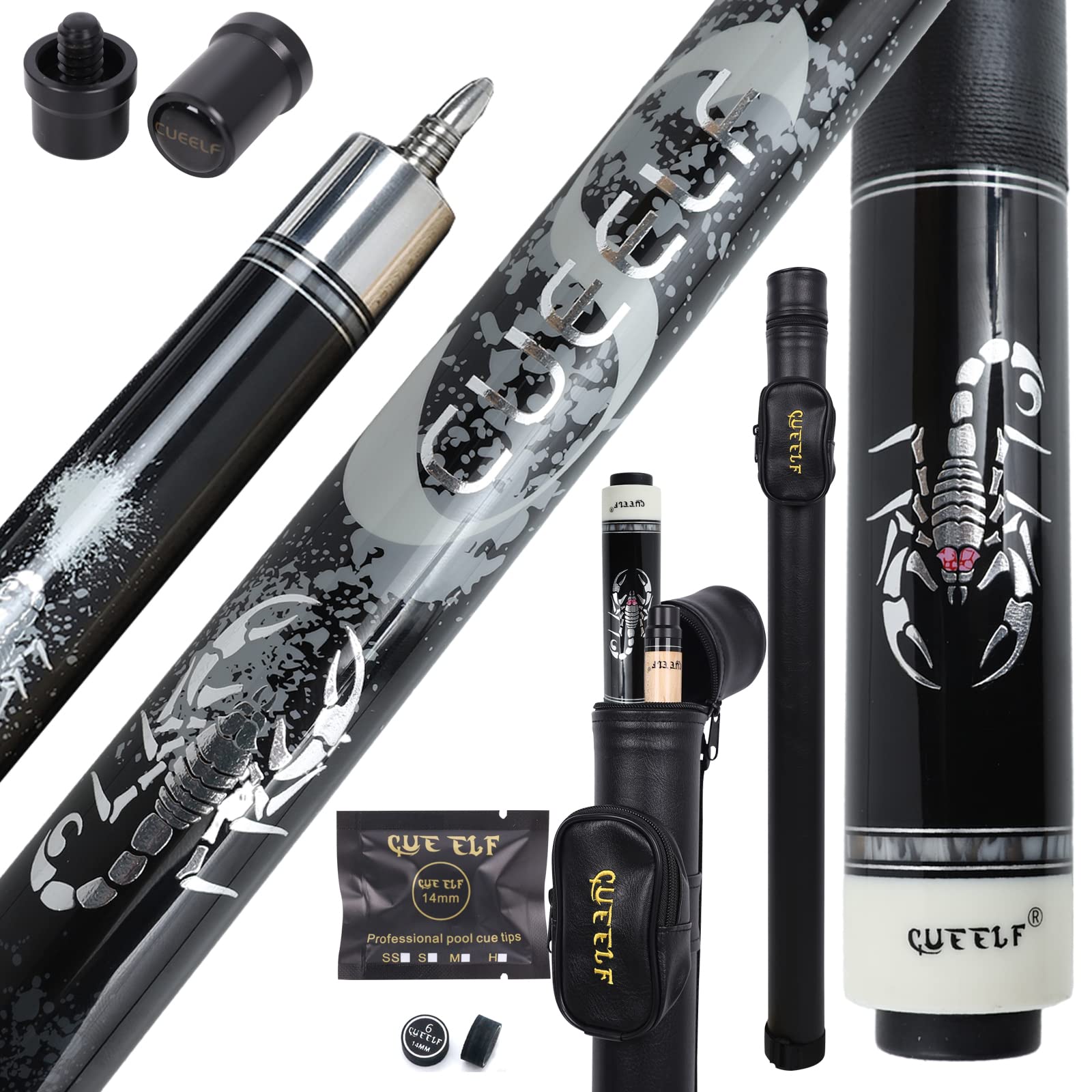 Professional Low Deflection Pool Cue Stick with Hard Case - 19.5-21oz Billiard Cue for Precision Shots | Perfect for Tournaments, Home Game Rooms & Professional Play