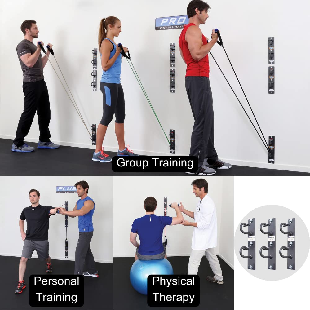 Anchor Gym CORE Station - Wall & Ceiling Mounted Exercise Hook System for Bodyweight Training, Resistance Bands, Strength Workouts, Yoga & Home Gym (Includes Wood Screws) - Perfect for Small Spaces, Garage Gyms & Apartment Workouts