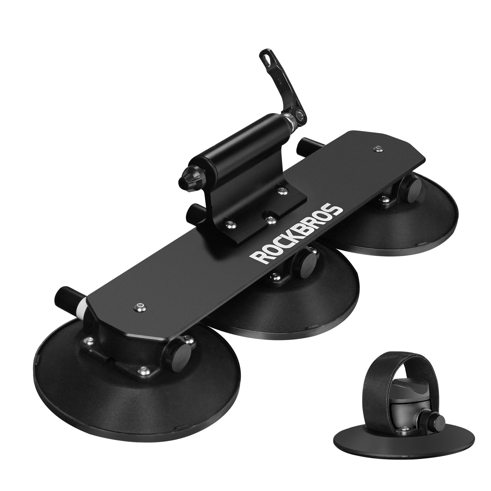 ROCKBROS Aluminum Alloy Suction Cup Bike Rack for Car Roof - Quick Release Bicycle Carrier Holds 1 Bike | Perfect for Road Trips, Cycling Adventures & Outdoor Activities