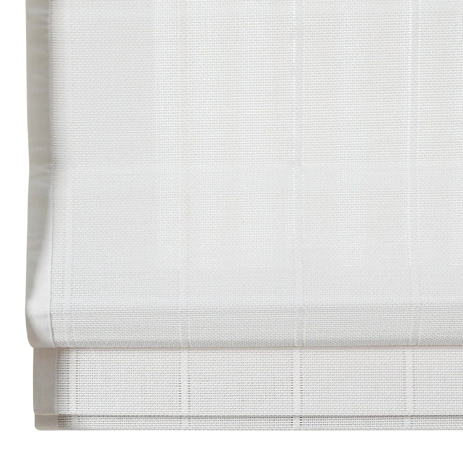 Sybil Bamboo Roman Shade - White Window Blinds for Natural Light Control & Privacy | Perfect for Living Room, Bedroom, or Office Decor