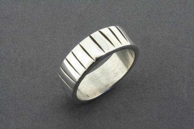 Elegant Etched Line Ring - Sterling Silver Jewelry for Women, Perfect for Weddings, Parties & Everyday Wear