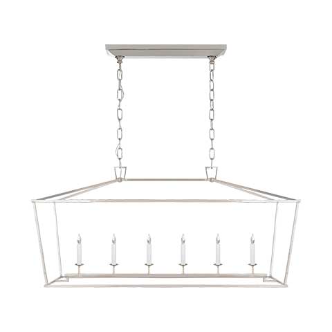 Darlana Large Linear Lantern - Modern Outdoor Hanging Light Fixture for Patio, Porch, and Garden Decor - Waterproof & Dimmable LED Lighting