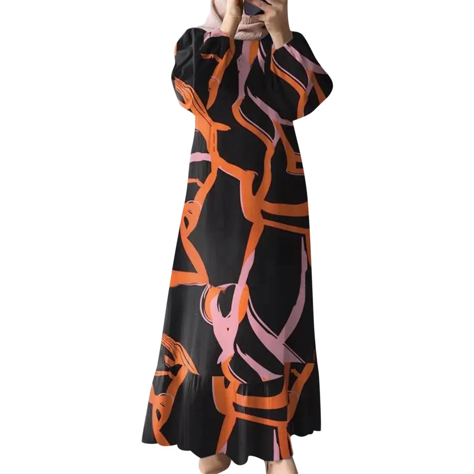 Elegant Balloon Sleeve Modest Abaya Dress for Women - Perfect for Prayer, Special Occasions & Everyday Wear