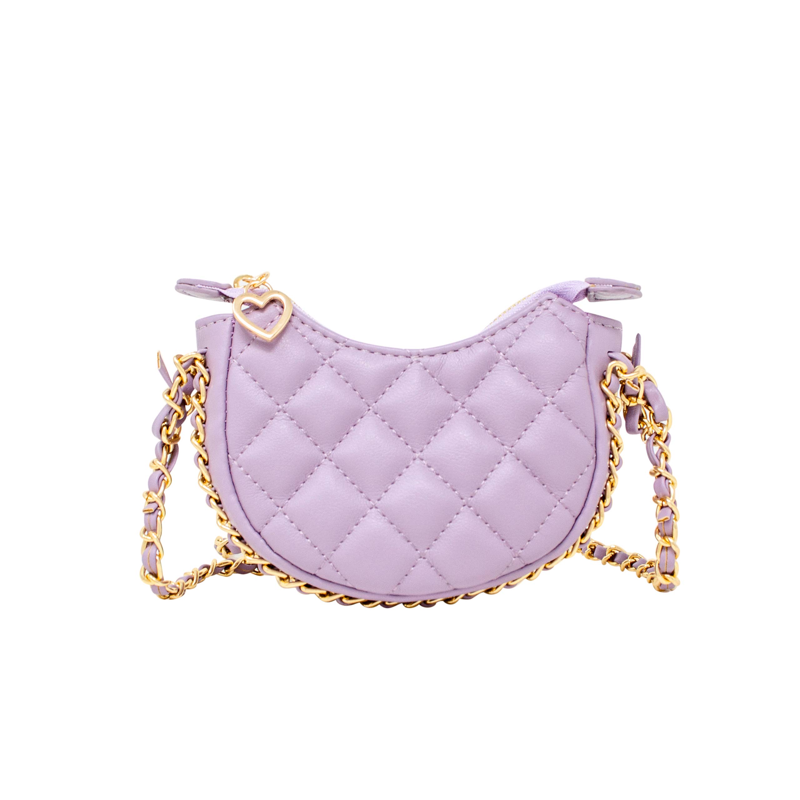 Quilted Chain Strap Hobo Bag for Girls - Hot Pink Crossbody Purse for School, Shopping & Parties
