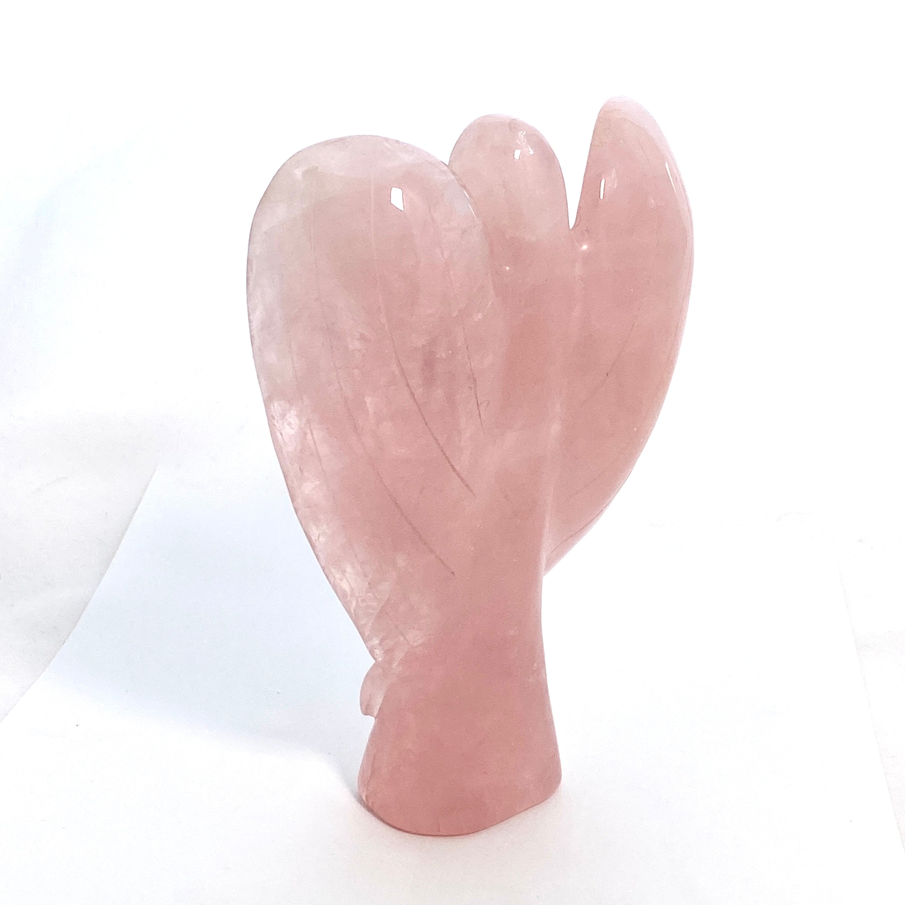 16cm Large Rose Quartz Angel Goddess Statue - Perfect for Home Decor, Meditation & Spiritual Healing Gifts