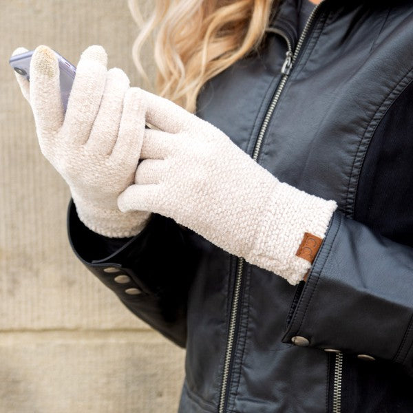 Oh So Soft Chenille Touch Gloves - Warm Winter Gloves for Women & Men - Touchscreen Compatible for Smartphones - Perfect for Driving, Outdoor Activities & Cold Weather