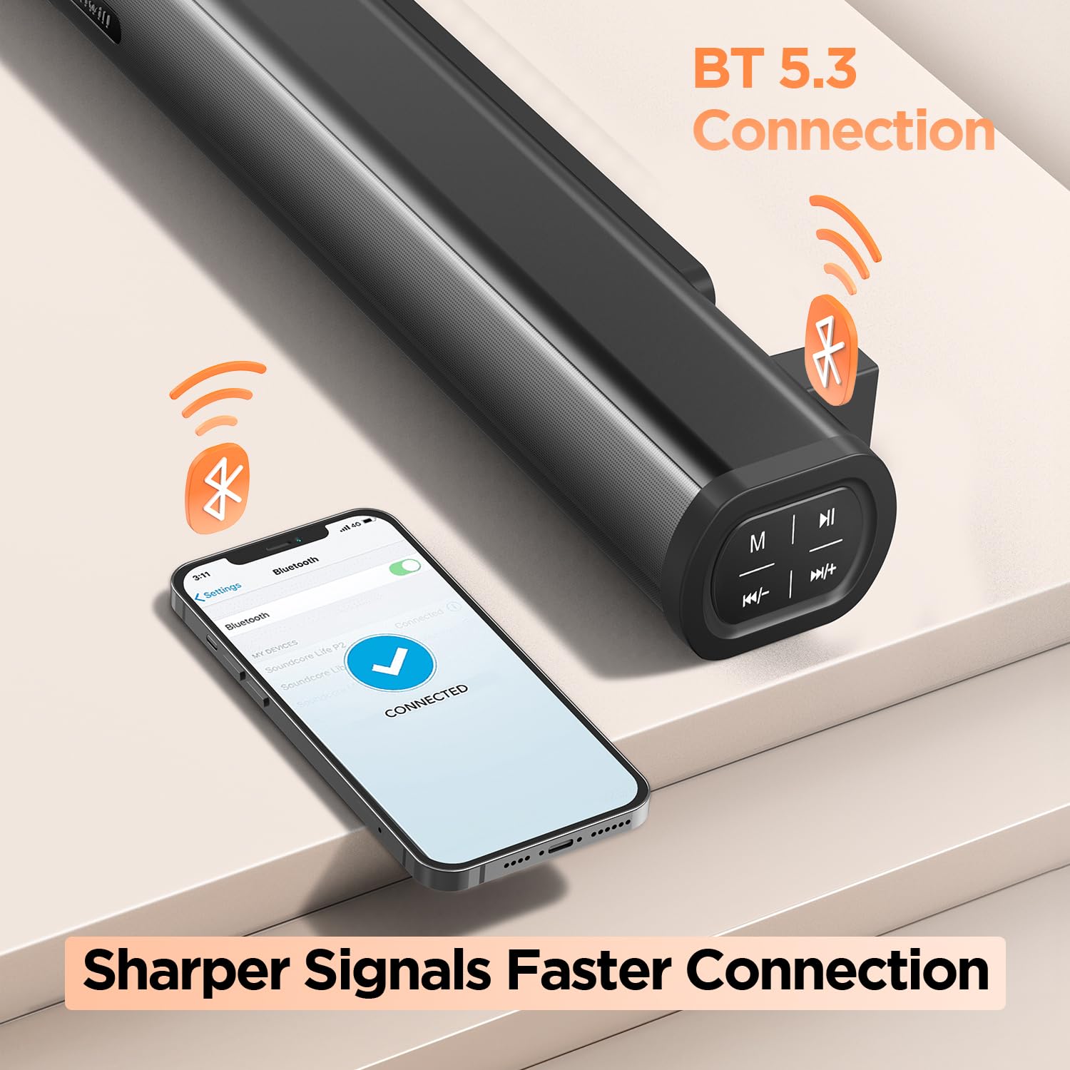 Dolby Audio 4.1 Channel Sound Bar for Smart TV - Home Theater Surround Sound System with Wireless Subwoofer & 2 Rear Speakers | HDMI ARC, Deep Adjustable Bass | Perfect for 4K TVs, Gaming & Movie Nights