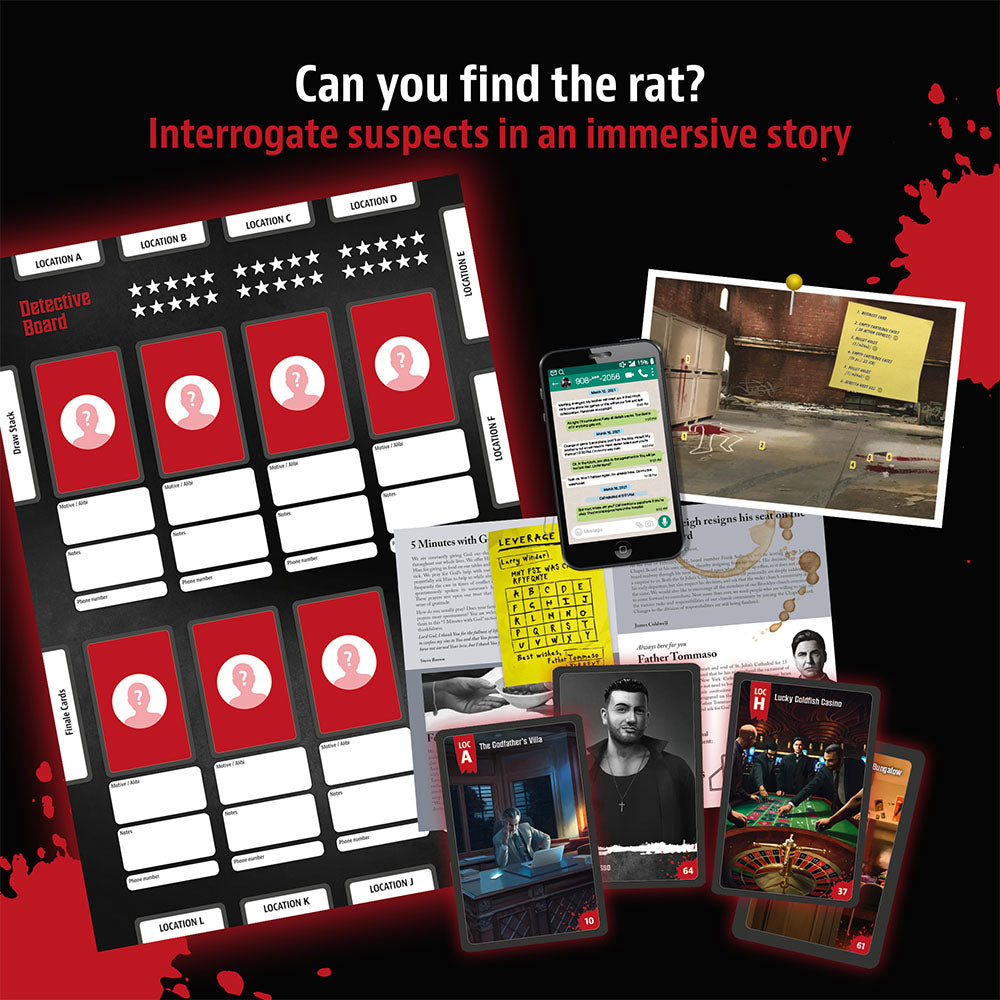 Masters of Crime: Vendetta - Thrilling Mafia Strategy Board Game for Adults & Teens - Perfect for Game Nights, Parties & Family Gatherings